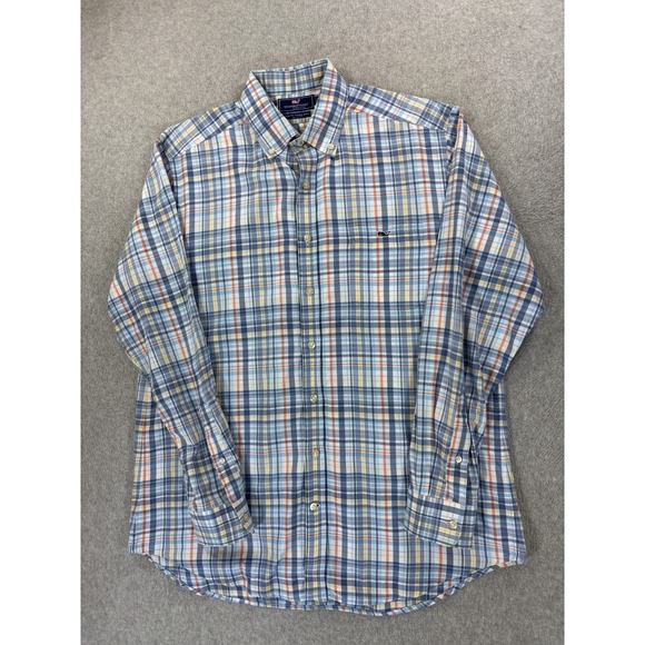 Vineyard Vines Other - Vineyard Vines Slim Fit TUCKER Plaid Button Down Shirt (Men's Large)‎ Blue